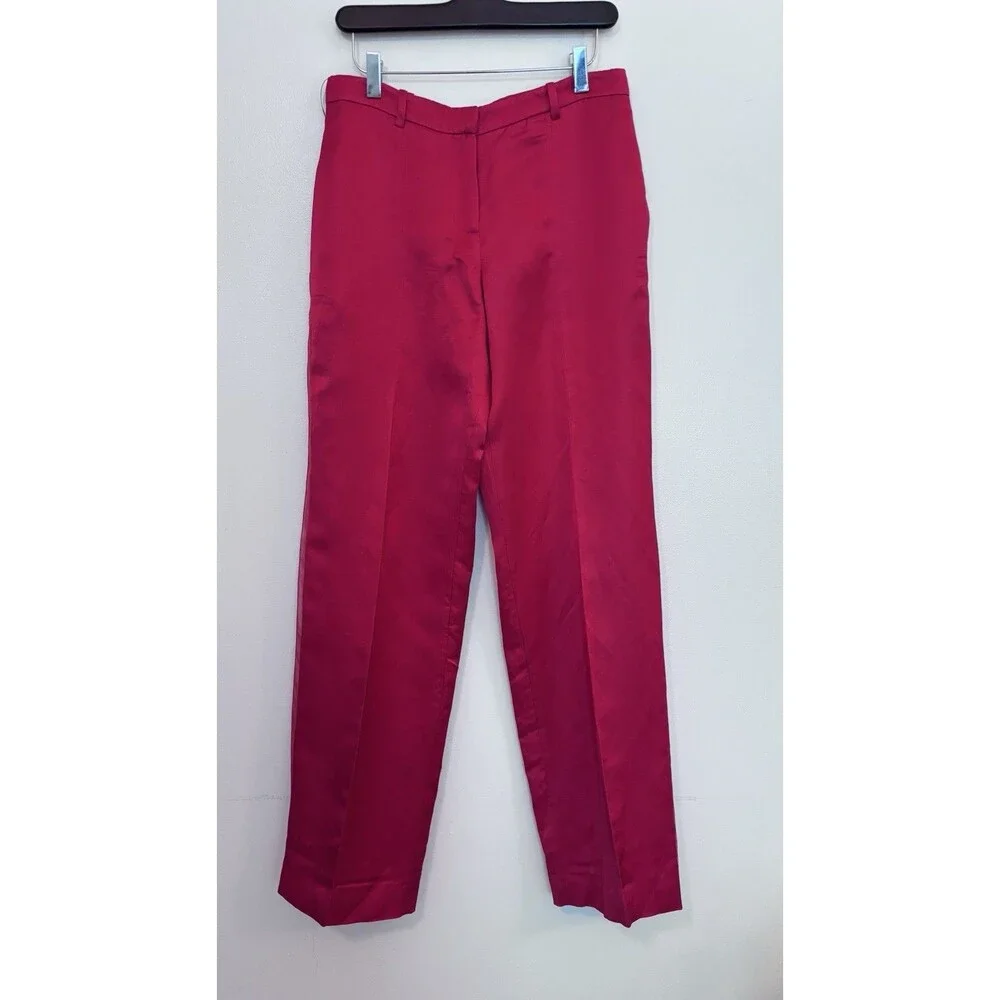 Zara Collection Red Satin Pants Size Small